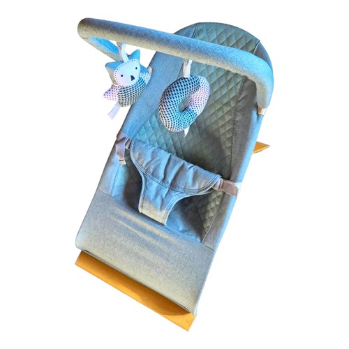 Babywippe blau mit - blau,